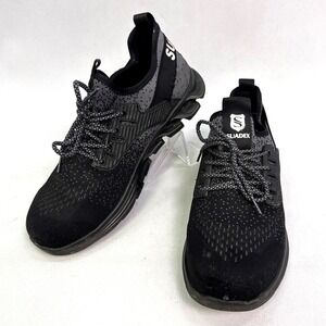 Suadex  Mens Safety Steel Toe Work Sneakers Black Grey Size 44 EU 10.5 US
